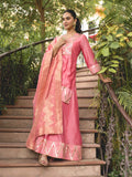 Pink Chanderi Sharara Suit Set