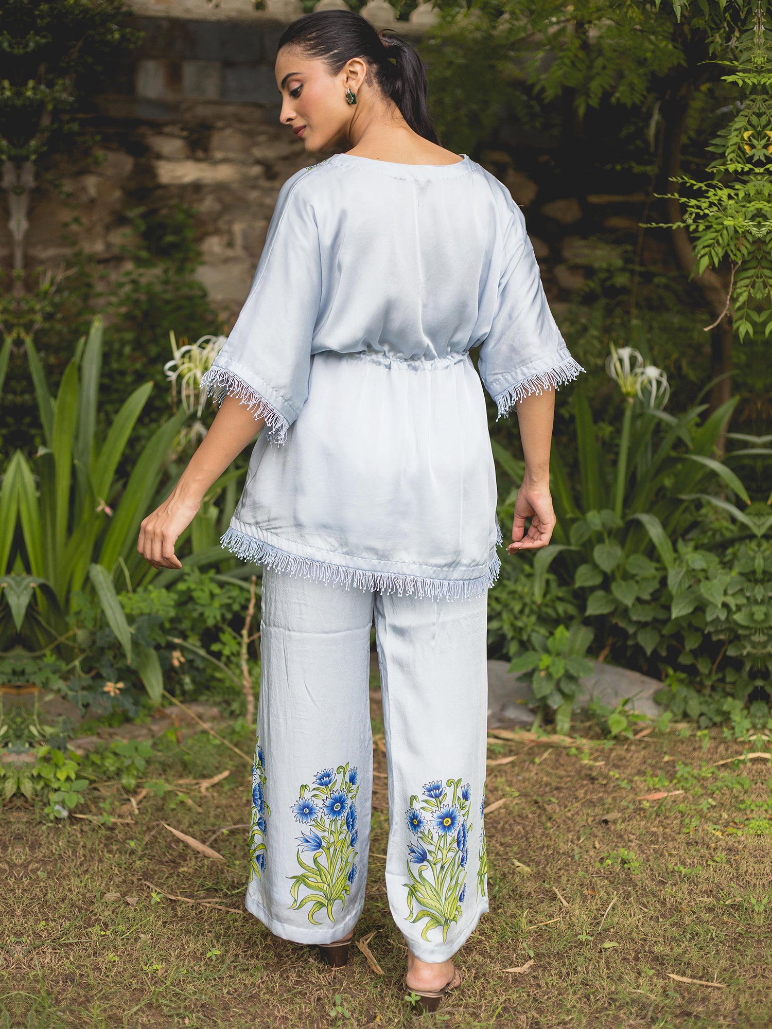 Blue Blossom Handpainted Co-Ord Set